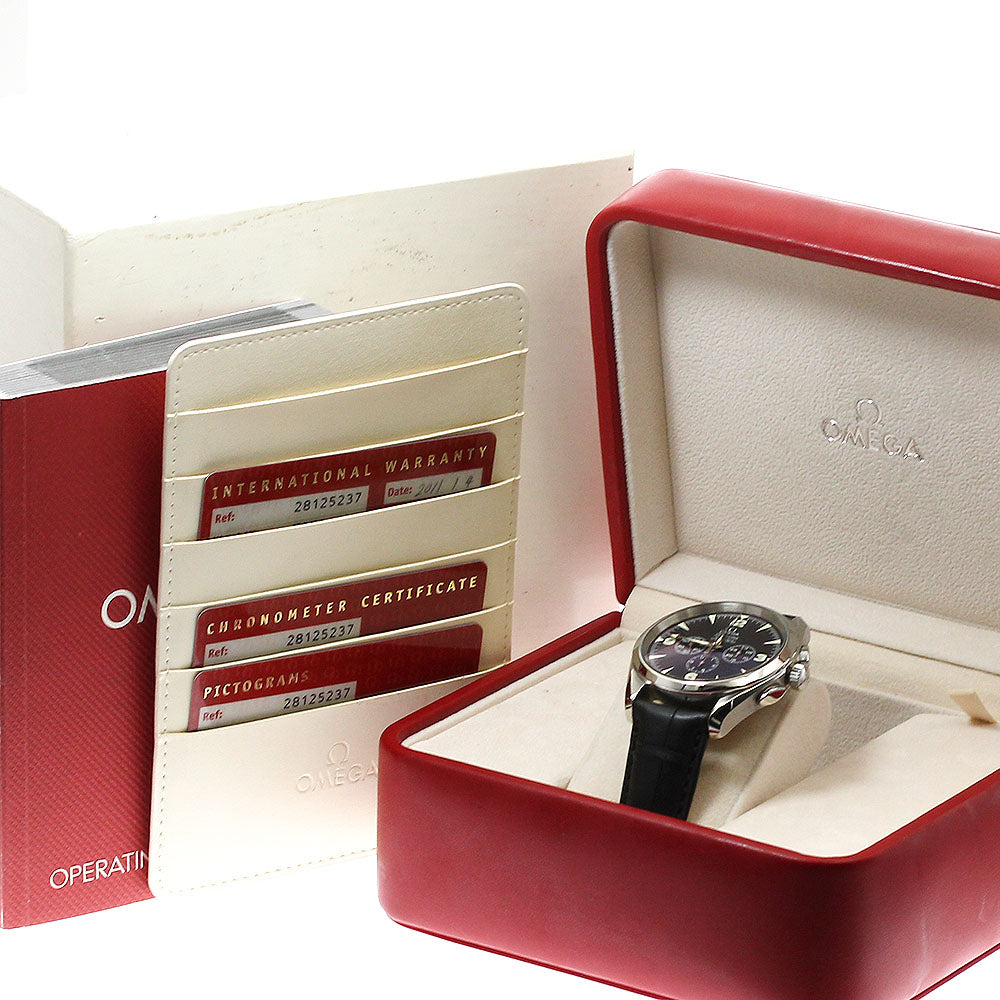 OMEGA 2812.52.37 Seamaster Railmaster Chronograph Automatic Men's Watch Excellent Condition with Box and Warranty Card