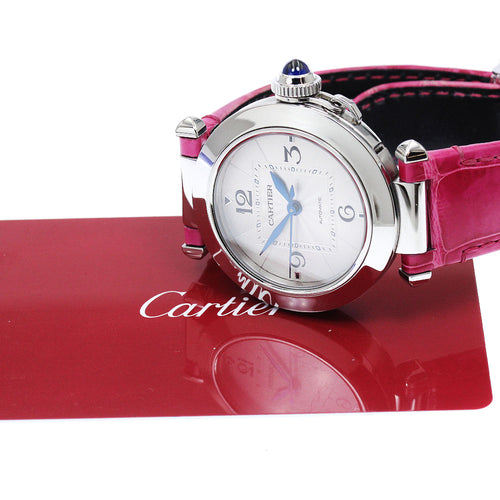 CARTIER WSPA0012 Pasha Deux Automatic Boys' Watch with Warranty Card