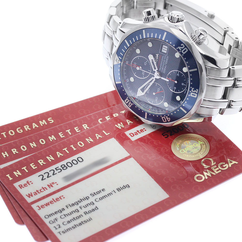 OMEGA 2225.80 Seamaster 300 Date Chronograph Automatic Men's Watch Excellent Condition with Warranty.