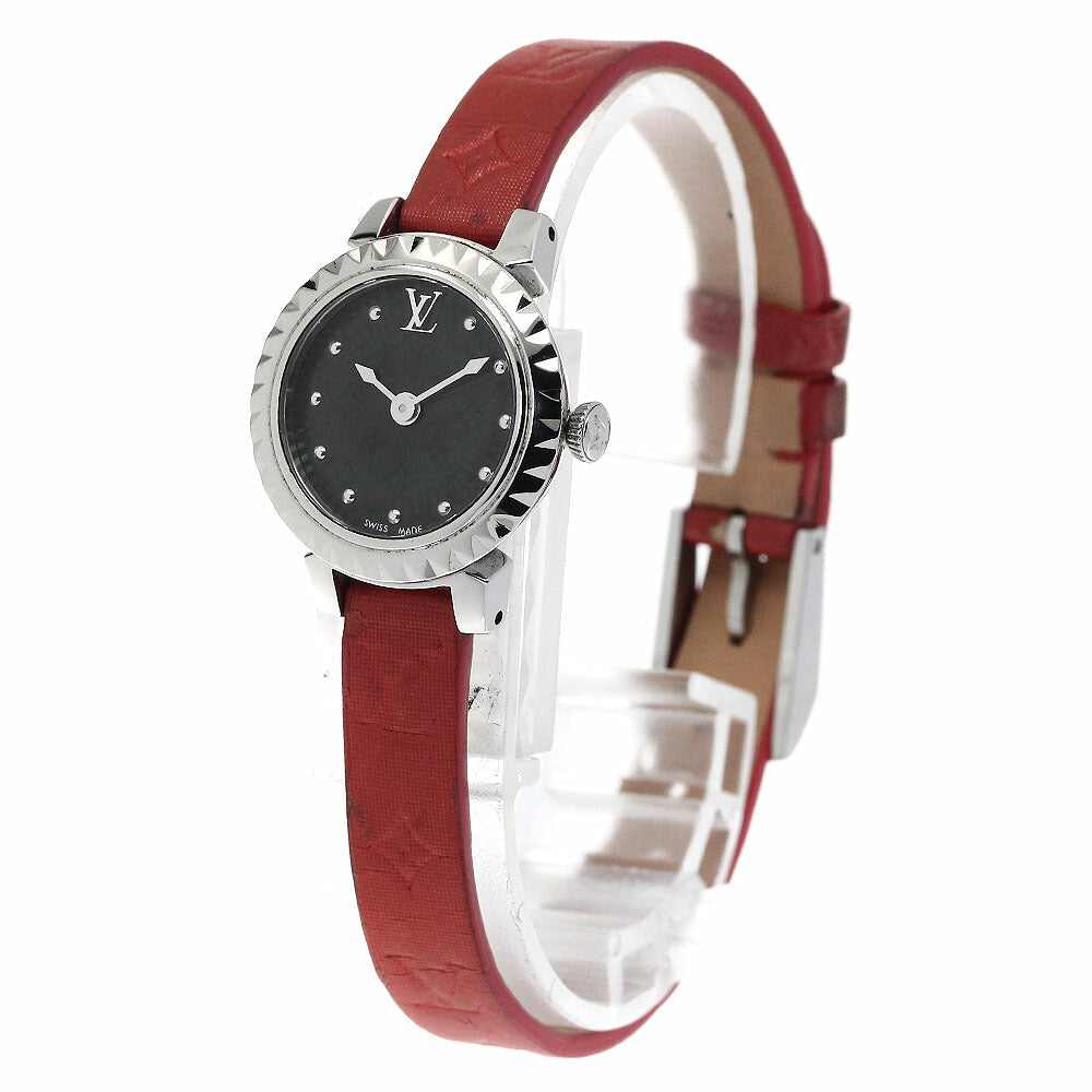 LOUIS VUITTON Q1M05 Tambour Bijou Quartz Women's Watch with Box and Warranty Card