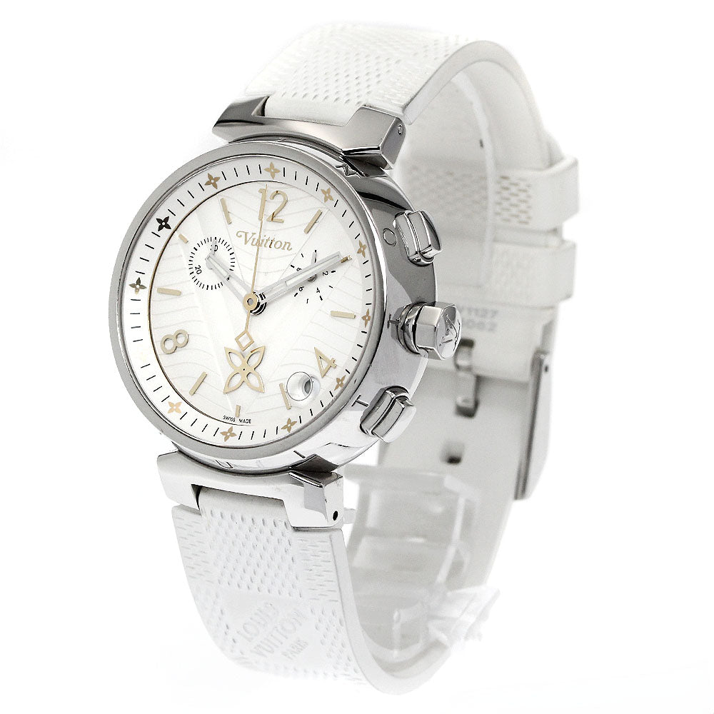LOUIS VUITTON QA093 Tambour New Wave Chronograph Quartz Men's Watch with Box and Warranty Card