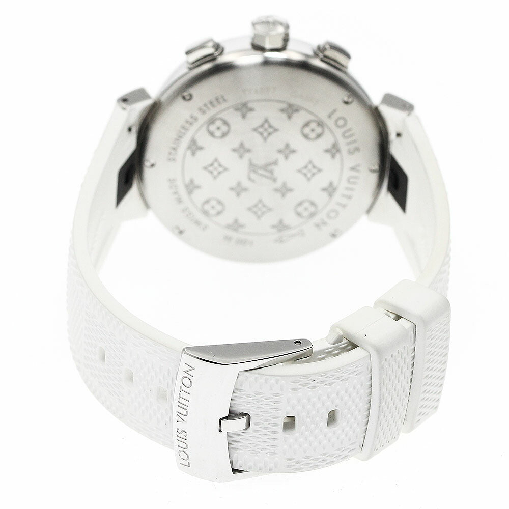 LOUIS VUITTON QA093 Tambour New Wave Chronograph Quartz Men's Watch with Box and Warranty Card