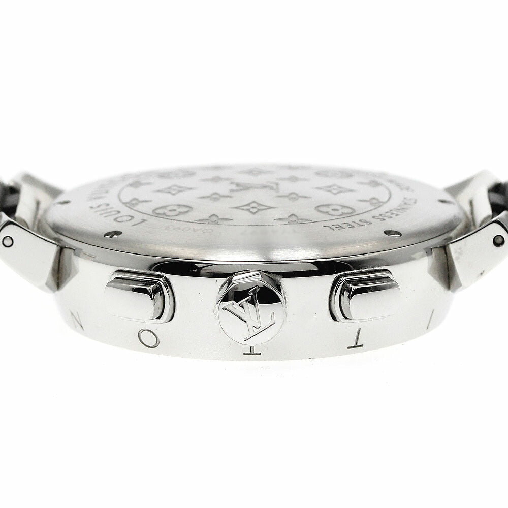 LOUIS VUITTON QA093 Tambour New Wave Chronograph Quartz Men's Watch with Box and Warranty Card