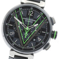 LOUIS VUITTON QA130 Tambour Damier Graphite Race Chronograph Automatic Men's Watch Excellent Condition with Box