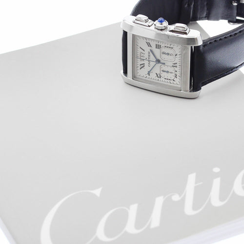 CARTIER W5101455 Tank Francaise XXL Chronoreflex Date Quartz Men's Watch with Warranty