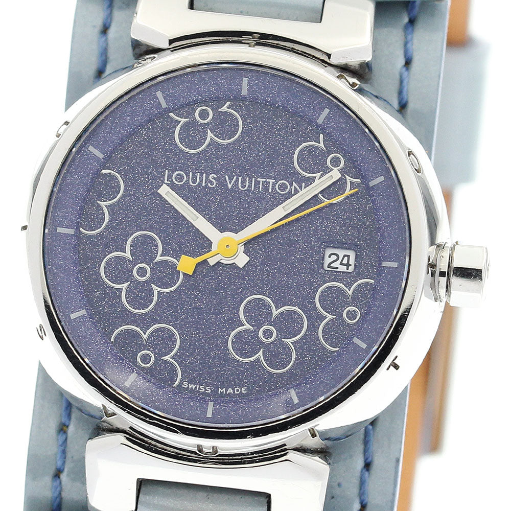 LOUIS VUITTON Q121B Tambour Quartz Ladies