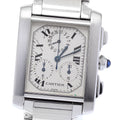 CARTIER W51001Q3 Tank Francaise XL Chronoreflex Perpetual Calendar Quartz Men's Watch (Good Condition)