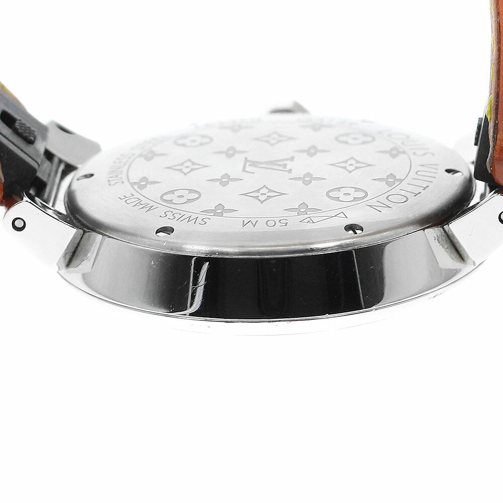 LOUIS VUITTON QA159 Tambour Slim MM Rainbow 11-Diamond Quartz Women's Watch