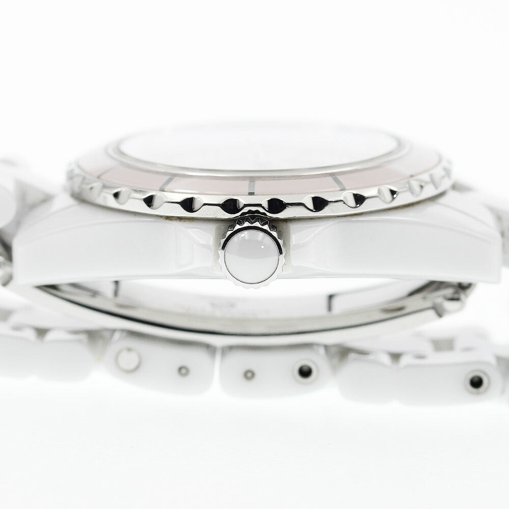 CHANEL H4466 J12 8-Diamond Soft Pink Quartz Women's Watch with Warranty Card