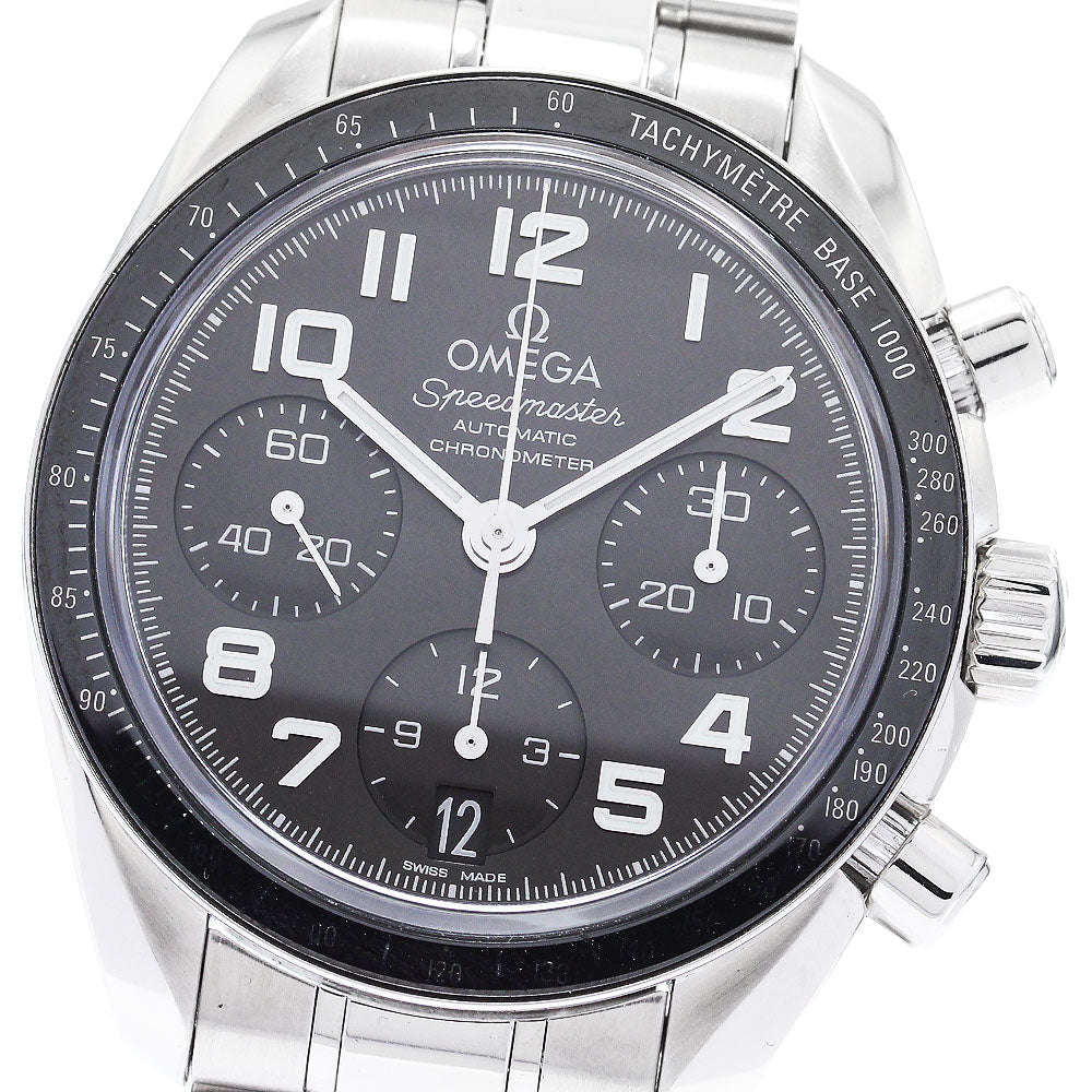 OMEGA 324.30.38.40.06.001 Speedmaster Date Chronograph Automatic Ladies' Watch Excellent Condition