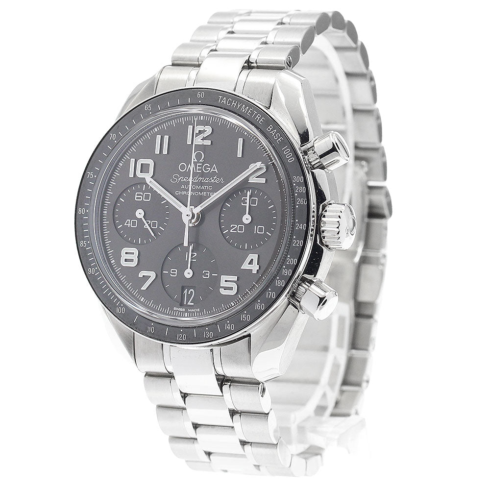 OMEGA 324.30.38.40.06.001 Speedmaster Date Chronograph Automatic Ladies' Watch Excellent Condition