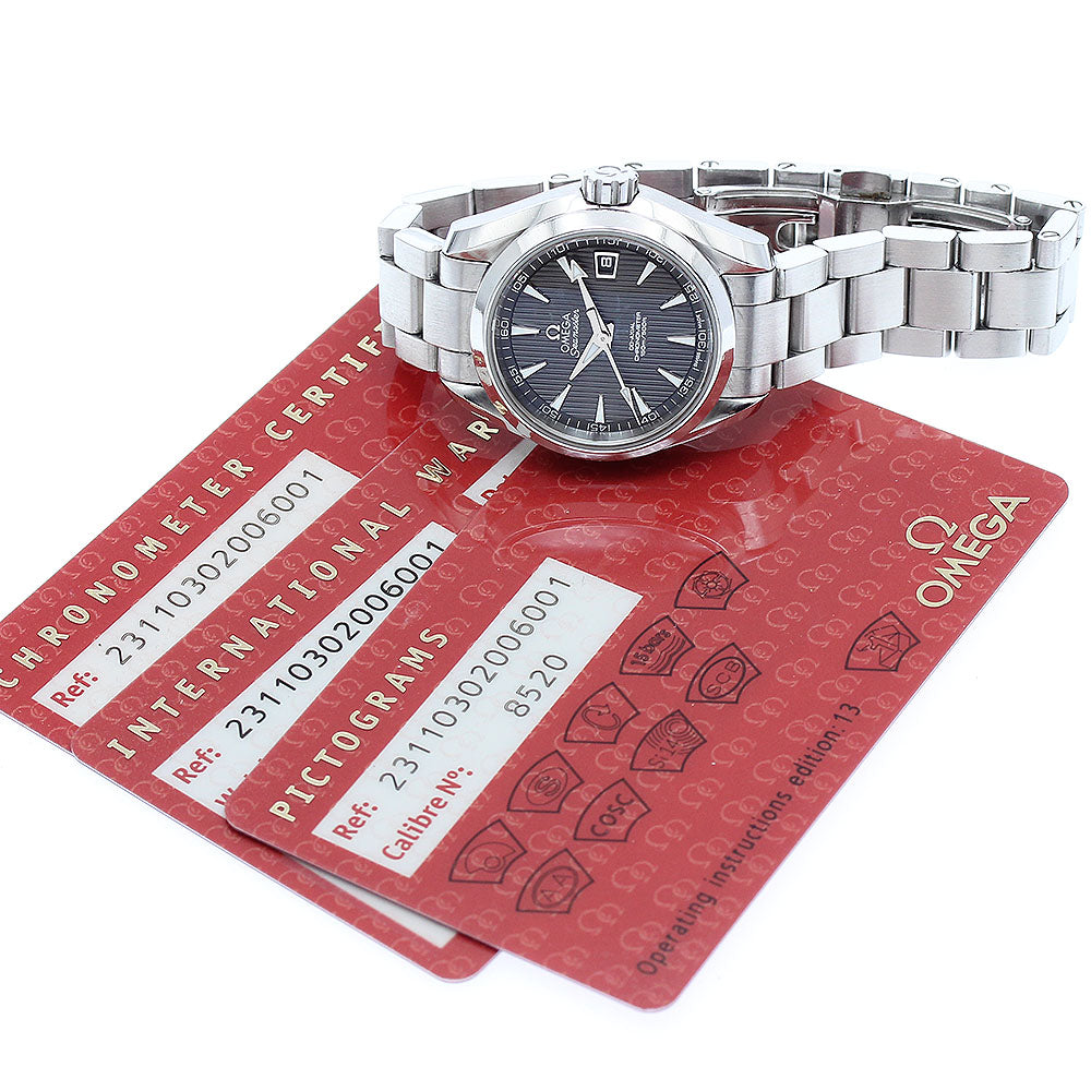 OMEGA 231.10.30.20.06.001 Seamaster Aqua Terra Date Automatic Ladies' Watch with Warranty Card