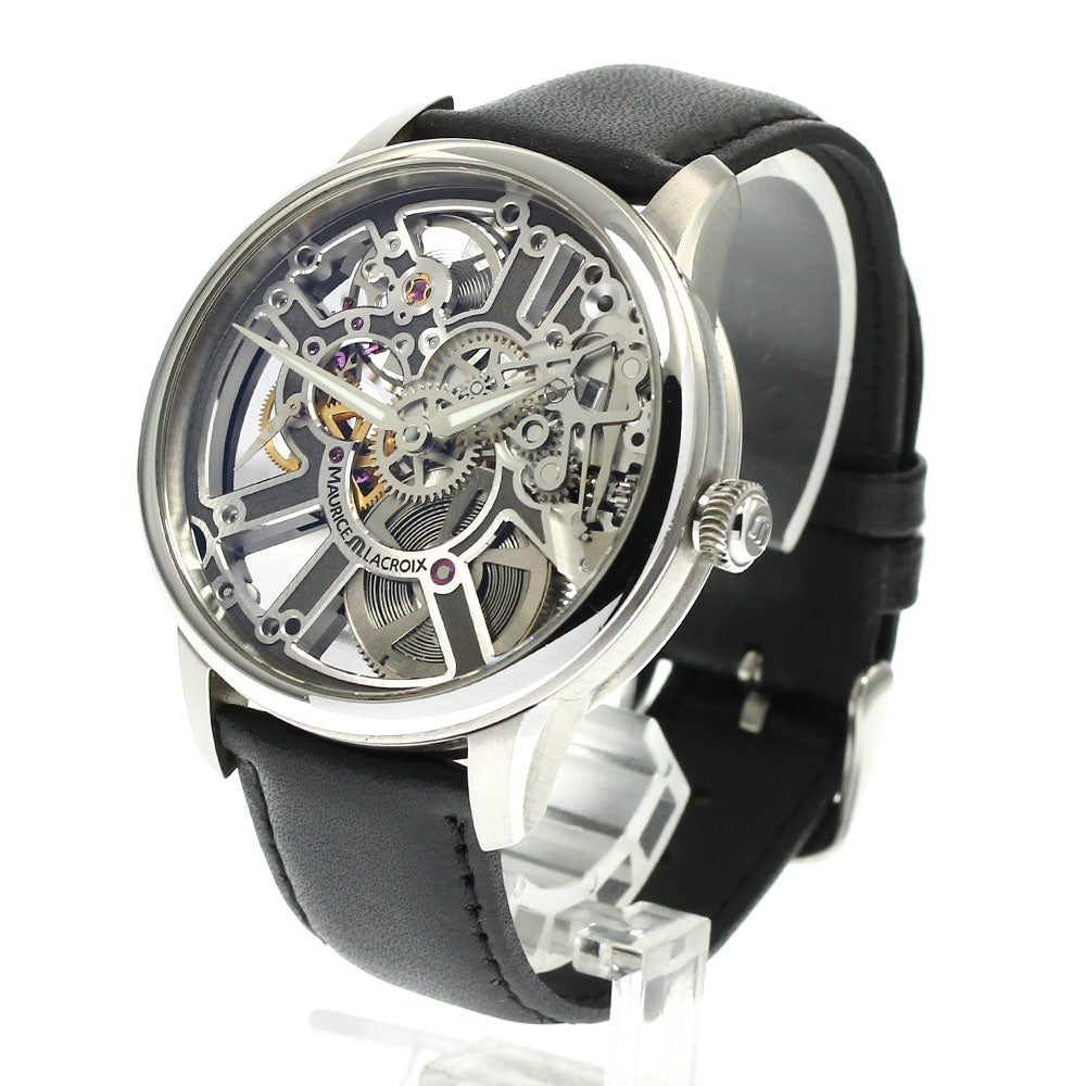 MAURICE LACROIX MP7228-SS001-000 Masterpiece Skeleton Hand-wound Men's Watch Excellent Condition with Warranty.