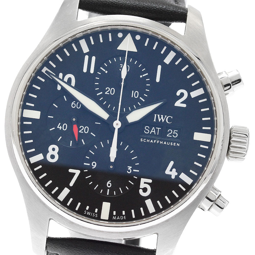 IWC SCHAFFHAUSEN IW377709 Pilot's Watch Chronograph Day-Date Automatic Men's Watch with Warranty Card