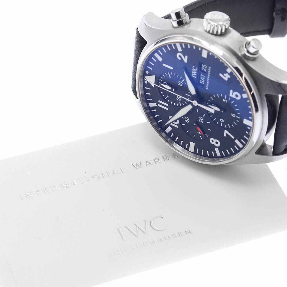 IWC SCHAFFHAUSEN IW377709 Pilot's Watch Chronograph Day-Date Automatic Men's Watch with Warranty Card