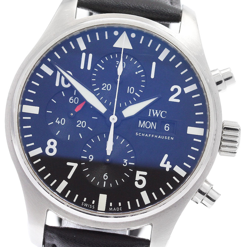 IWC SCHAFFHAUSEN IW377709 Pilot's Watch Day-Date Chronograph Automatic Men's Watch with Warranty Card