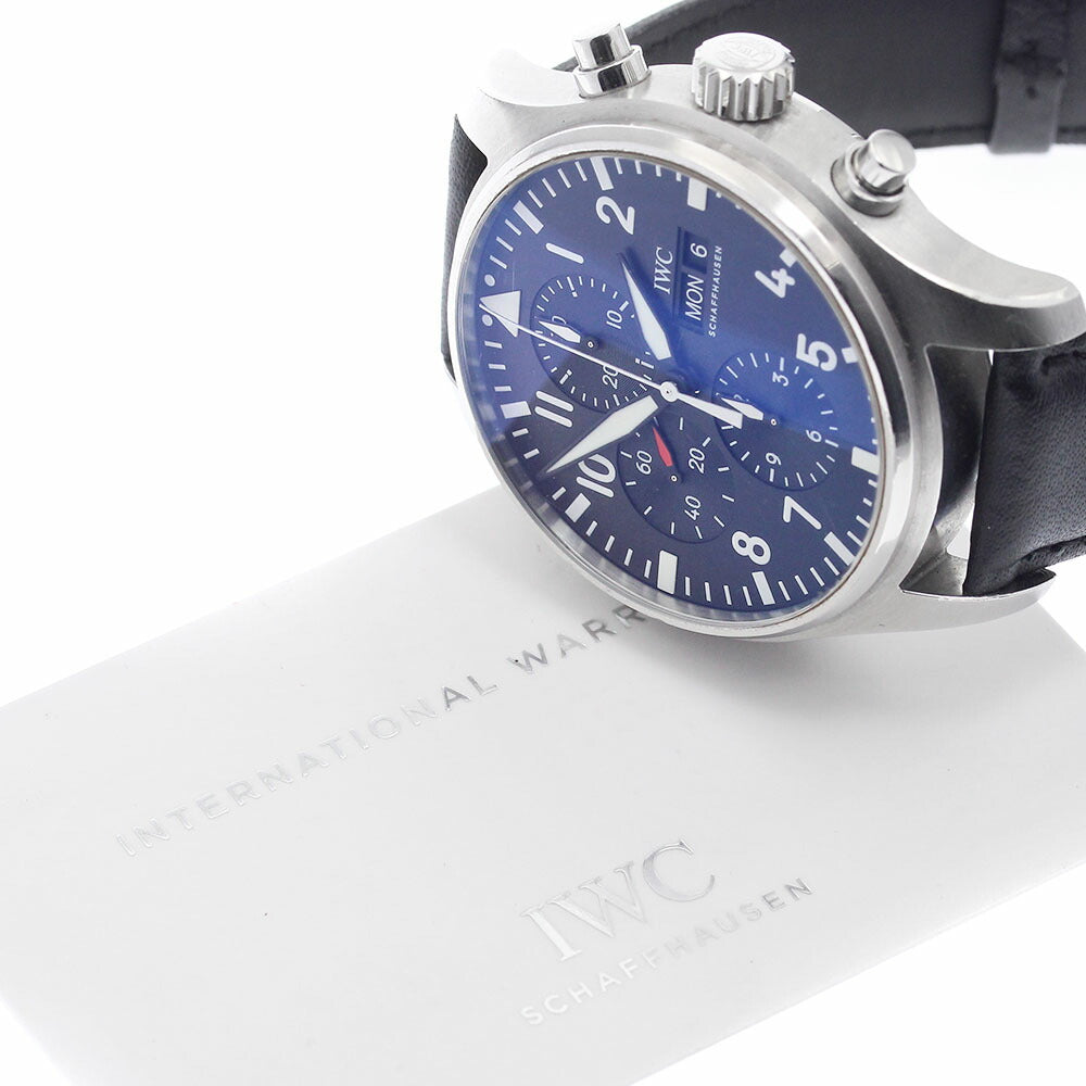 IWC SCHAFFHAUSEN IW377709 Pilot's Watch Day-Date Chronograph Automatic Men's Watch with Warranty Card