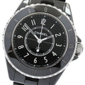 CHANEL H5695 J12 Black Ceramic Date Quartz Ladies Watch Excellent Condition with Warranty Card