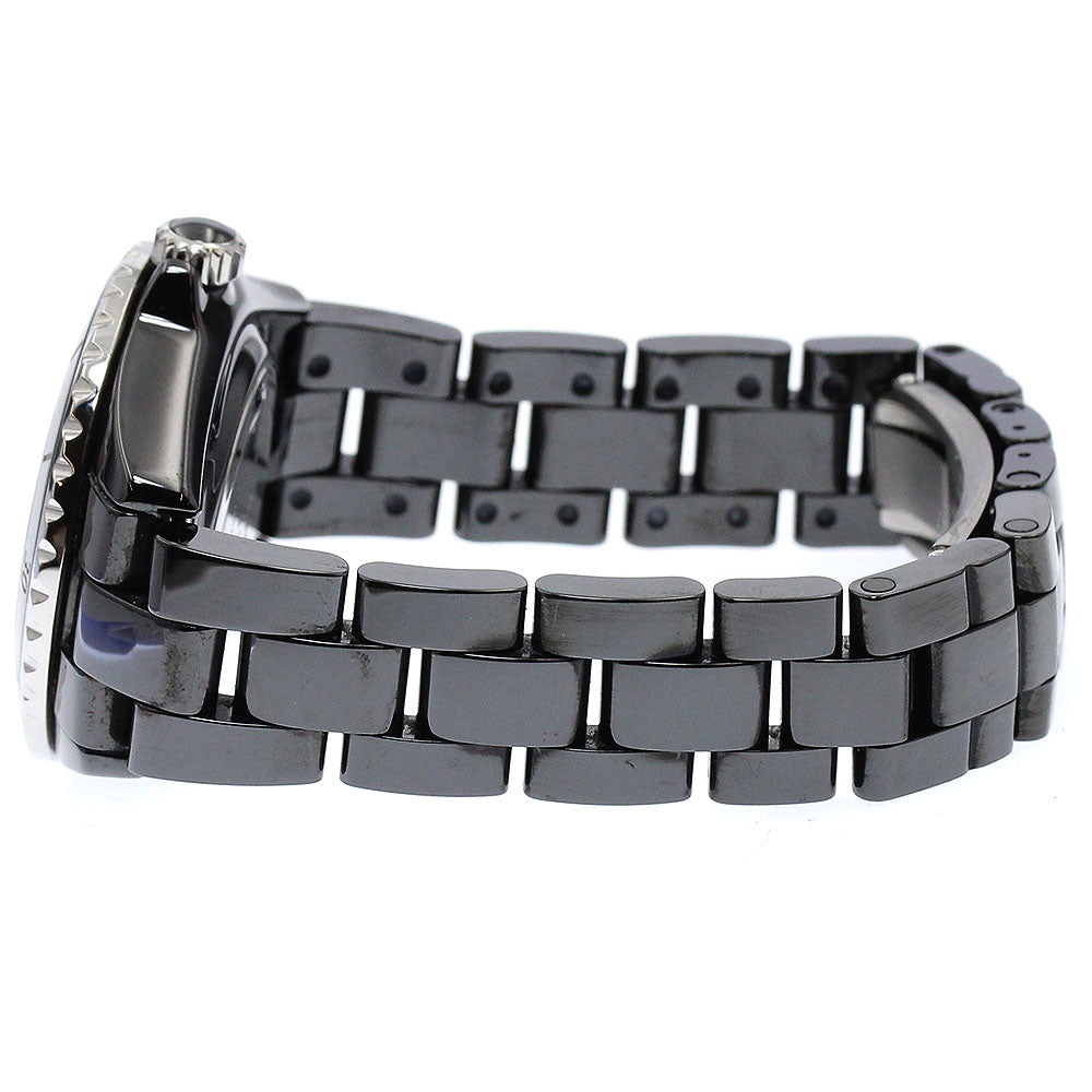 CHANEL H5695 J12 Black Ceramic Date Quartz Ladies Watch Excellent Condition with Warranty Card