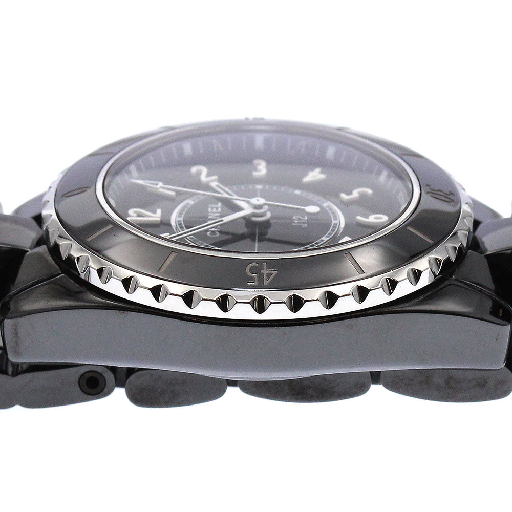 CHANEL H5695 J12 Black Ceramic Date Quartz Ladies Watch Excellent Condition with Warranty Card