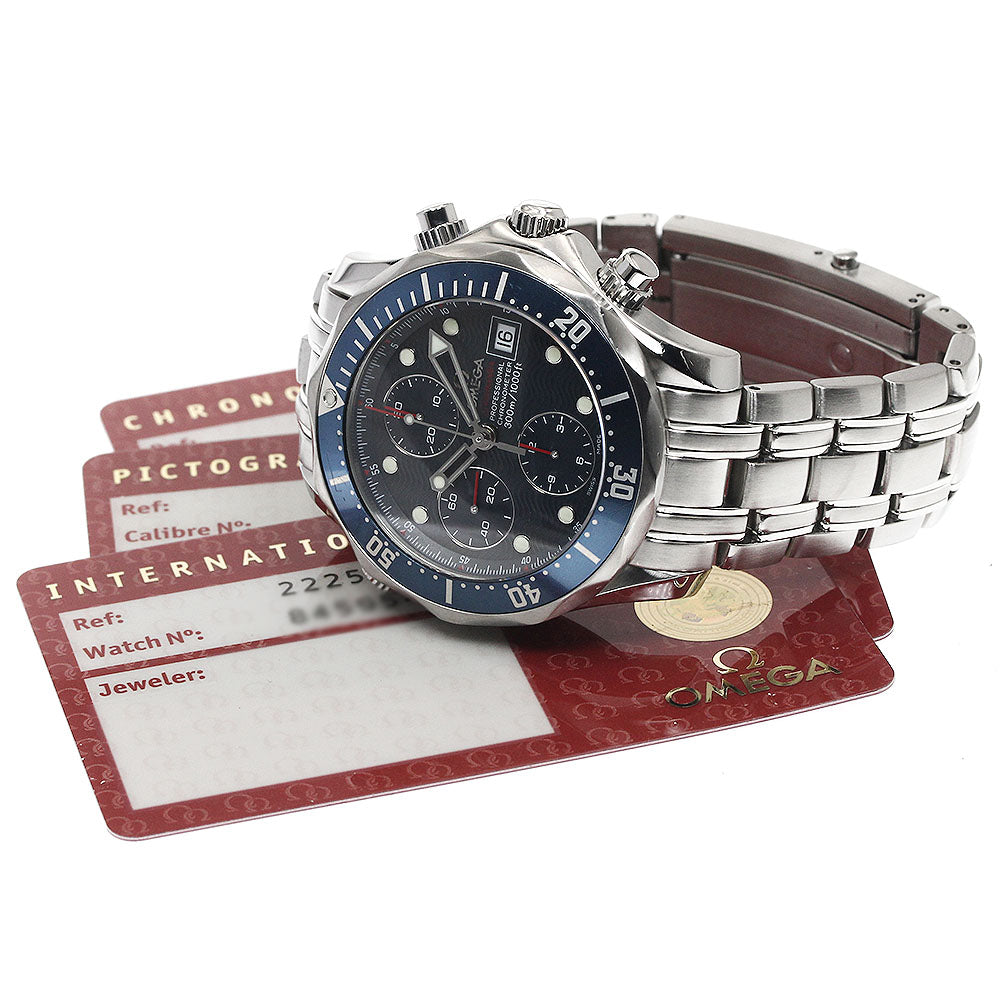 OMEGA 2225.80 Seamaster 300 Date Chronograph Automatic Men's Watch with Warranty