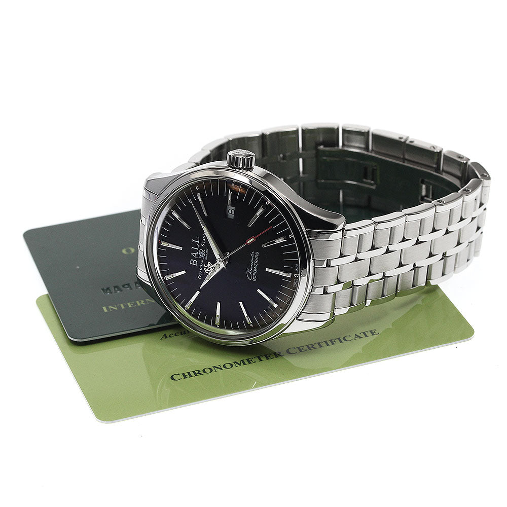 BALL WATCH NM3280D-S1CJ-BK Manufacture 80 Date Automatic Men's Watch Excellent Condition with Warranty Card