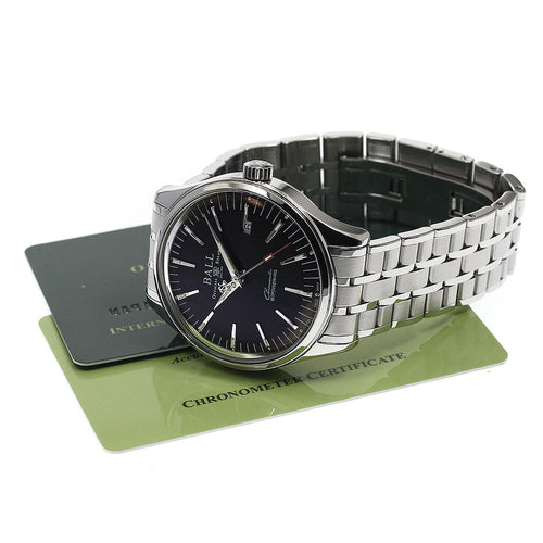 BALL WATCH NM3280D-S1CJ-BK Manufacture 80 Date Automatic Men's Watch Excellent Condition with Warranty Card
