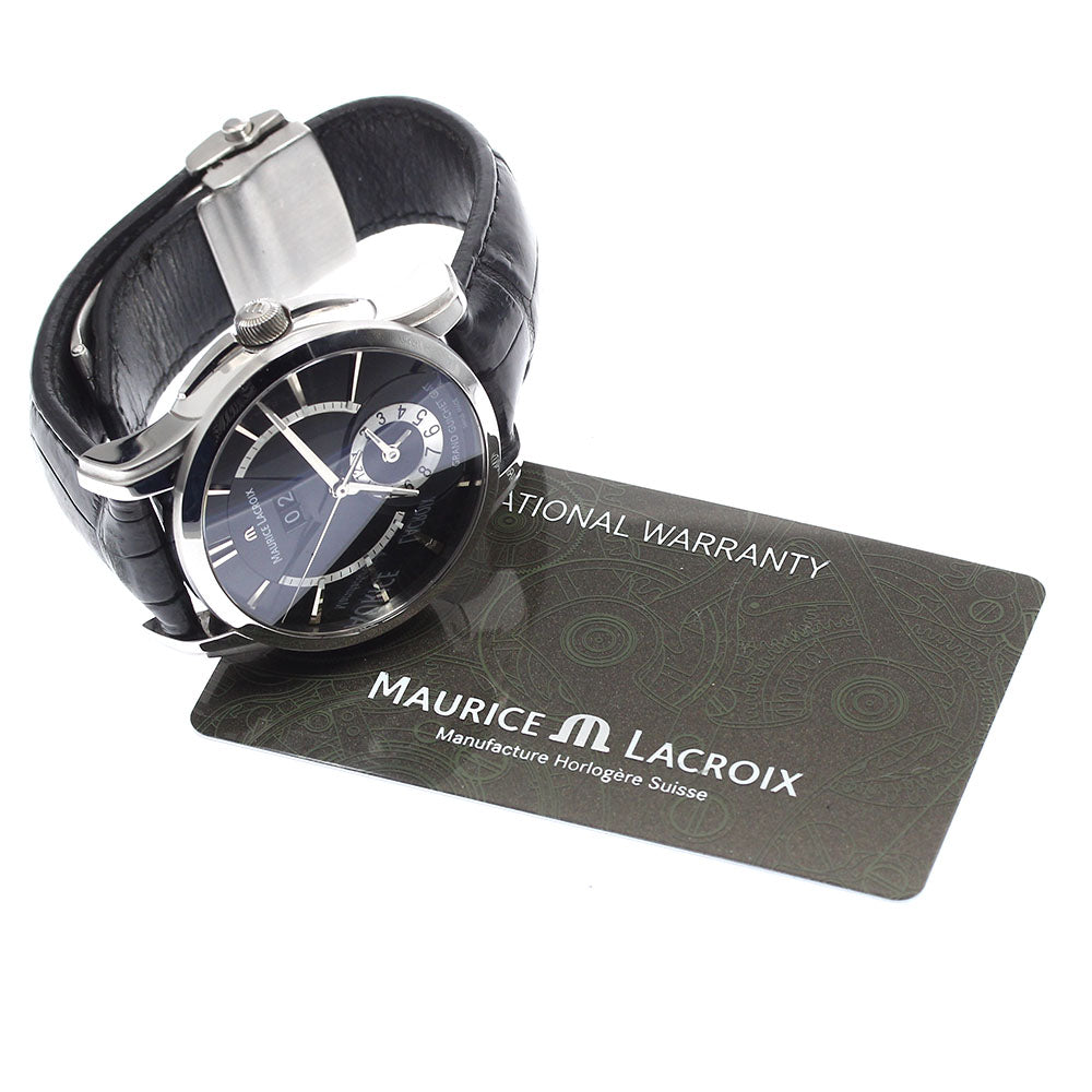 MAURICE LACROIX PT6208 Pontos Grand Guichet GMT Automatic Men's Watch with Warranty Card