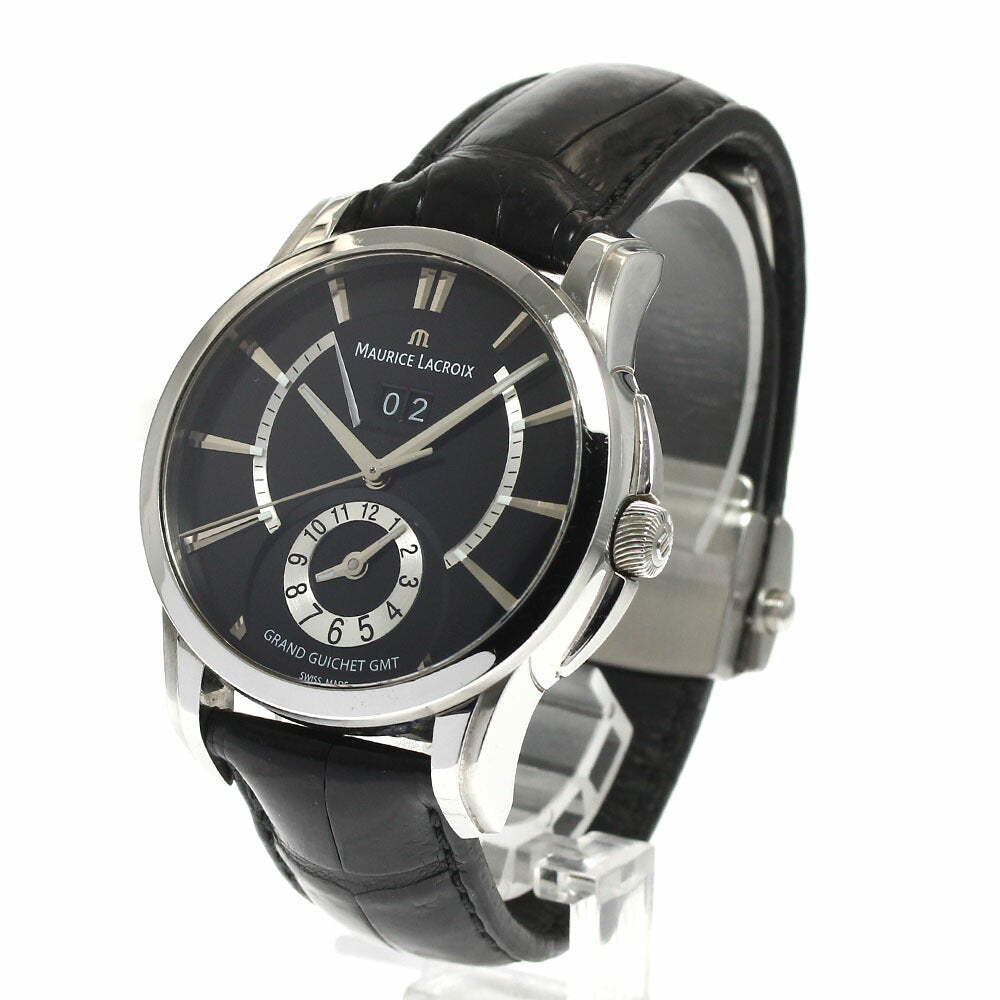 MAURICE LACROIX PT6208 Pontos Grand Guichet GMT Automatic Men's Watch with Warranty Card