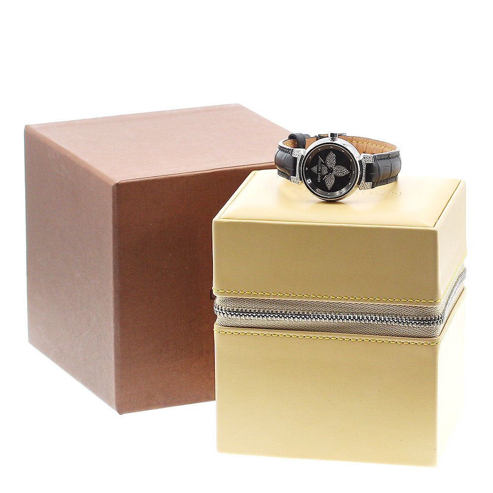 LOUIS VUITTON Q121F Tambour Forever Diamond Quartz Women's Watch Excellent Condition with Box