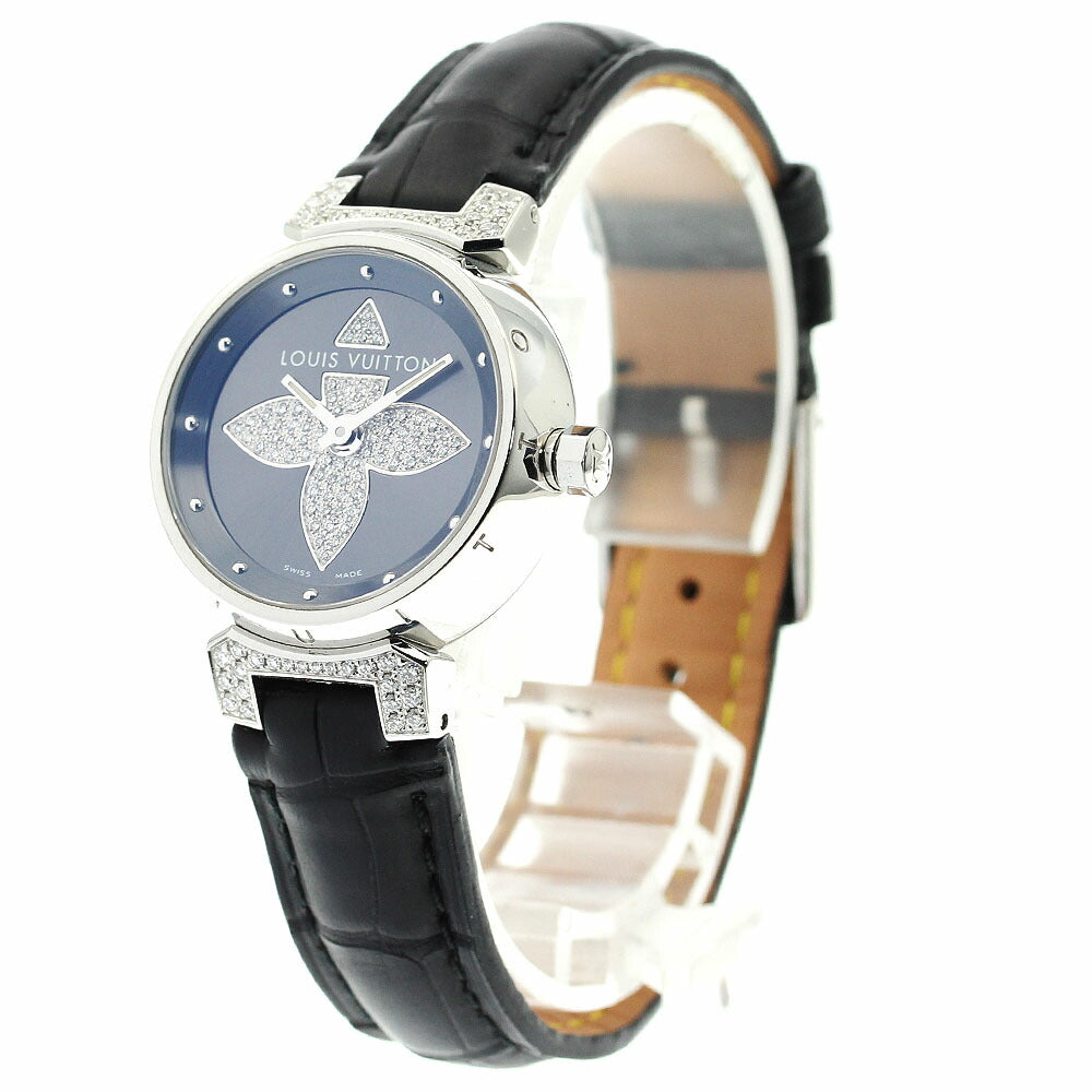 LOUIS VUITTON Q121F Tambour Forever Diamond Quartz Women's Watch Excellent Condition with Box