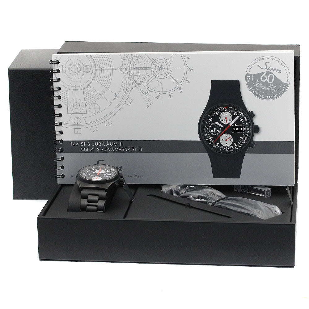 Sinn 144.ST.S.JUB.2 144 Day-Date Chronograph Limited Edition of 600 Pieces Worldwide Automatic Winding Men's Watch with Box.