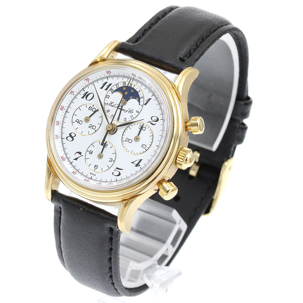 Heuer 188.205/1 Edward 125th Anniversary Moon Phase Chronograph Manual Winding Men's Watch - Excellent Condition