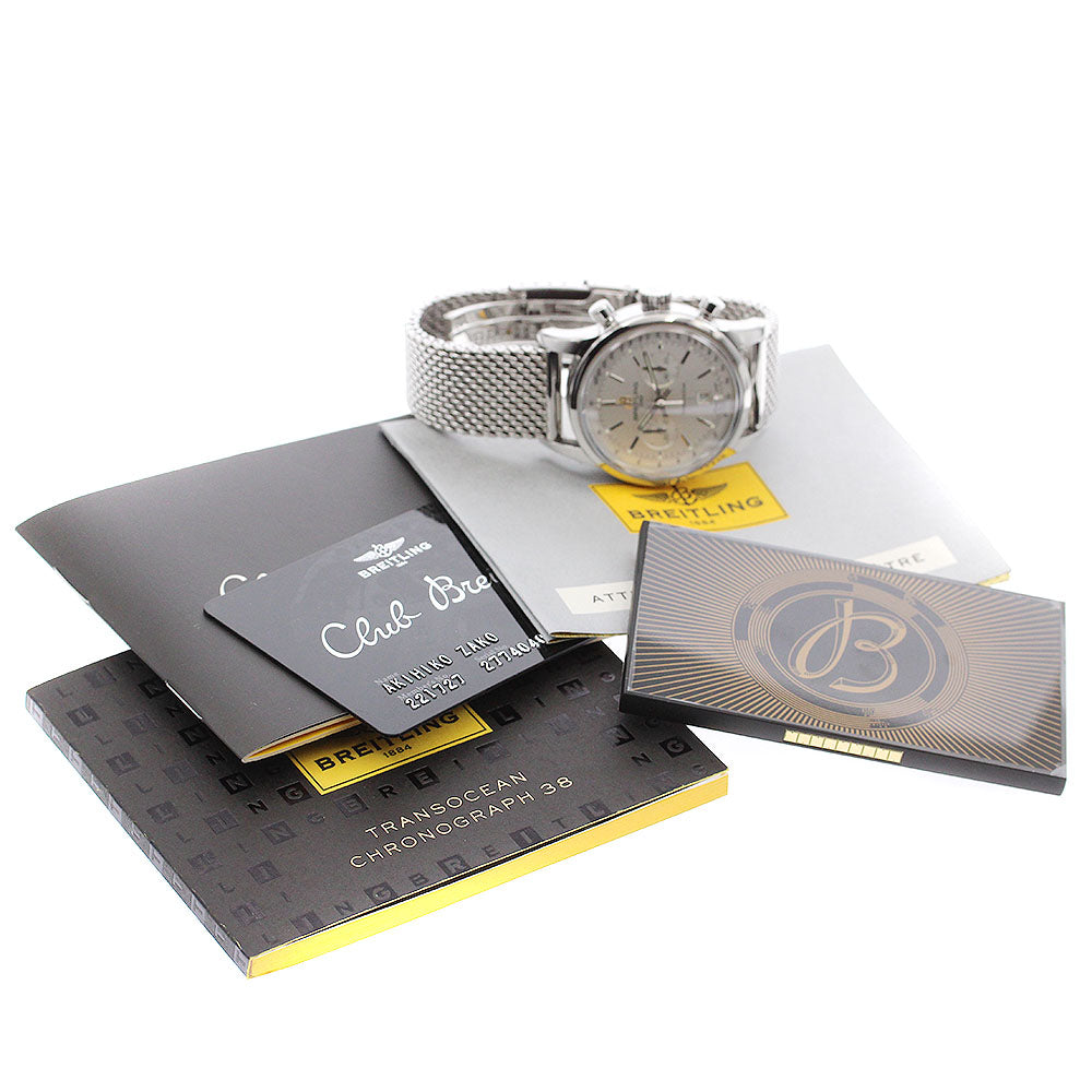 BREITLING A41310 Transocean Chronograph Date Automatic Men's Watch with Warranty