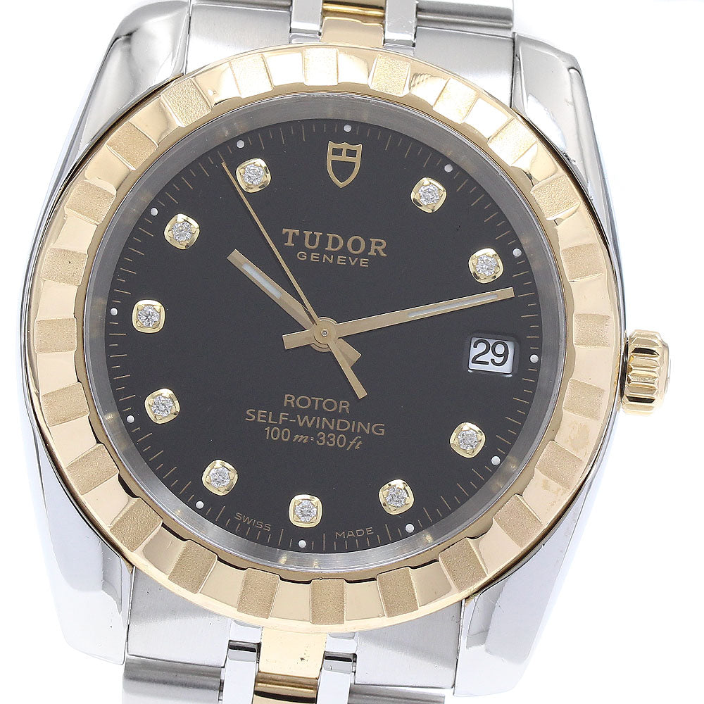 TUDOR 21013 Classic Date Yellow Gold Combination Automatic Men's Watch with Warranty