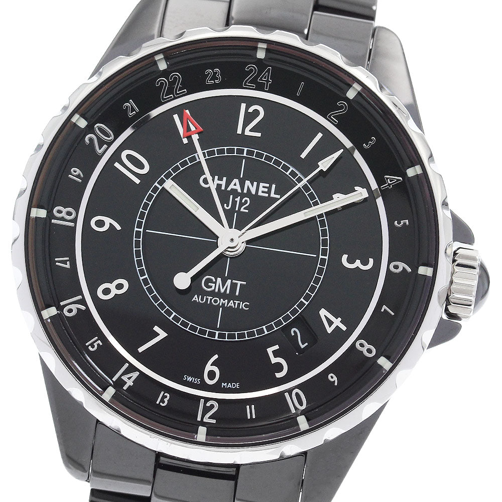 CHANEL H3102 J12 GMT Black Ceramic Automatic Men's Watch (Good Condition)