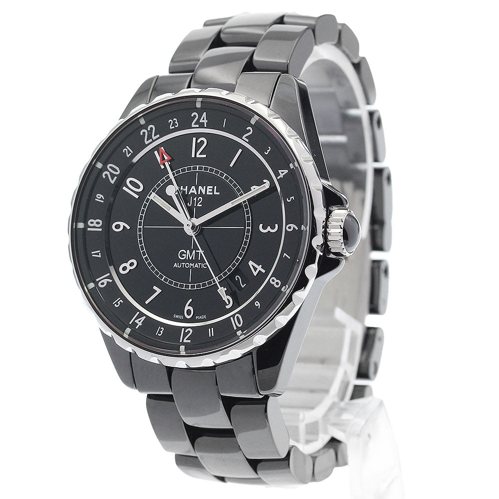 CHANEL H3102 J12 GMT Black Ceramic Automatic Men's Watch (Good Condition)