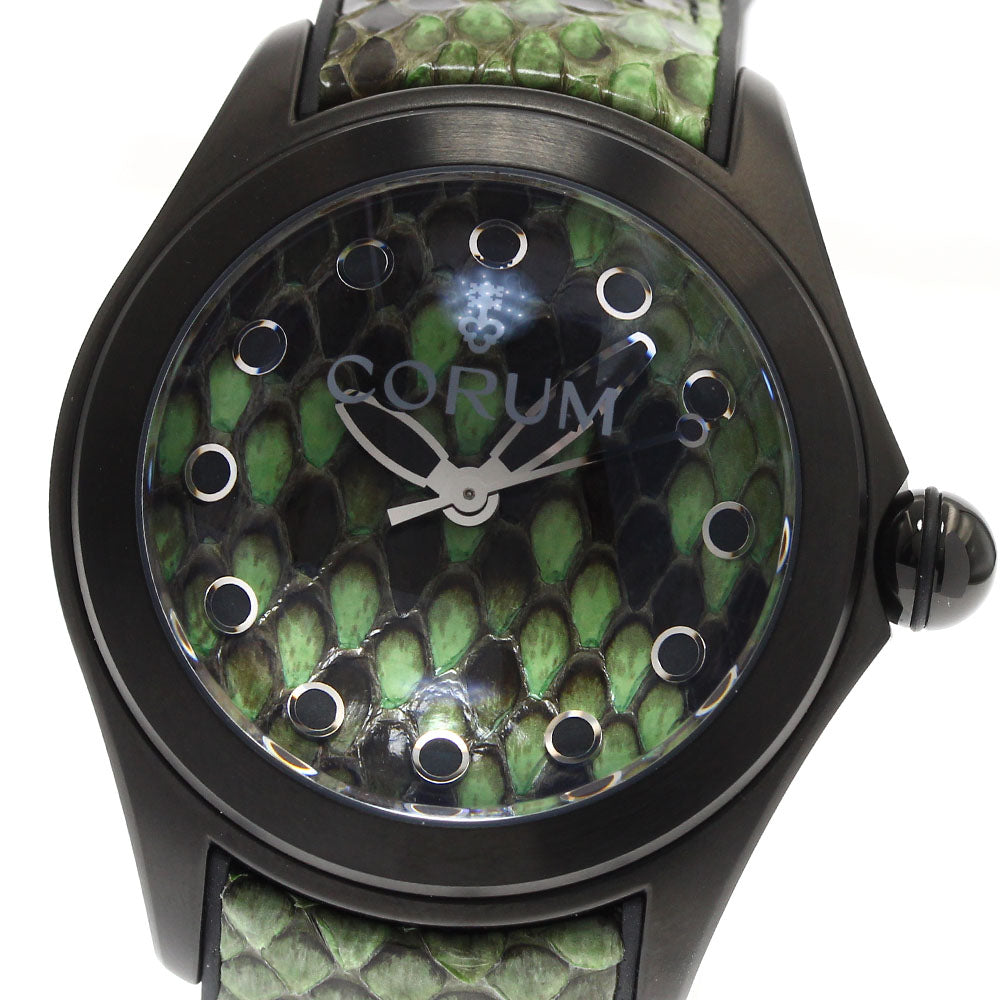 CORUM 082.410.98/0337 PV01 Bubble 42 Green Limited Automatic Men's Watch Excellent Condition with Warranty Card