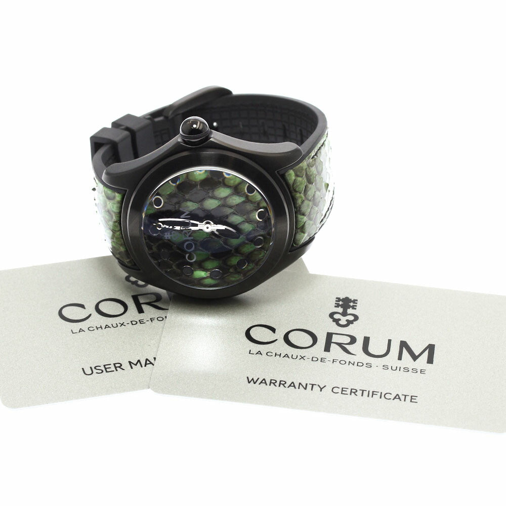 CORUM 082.410.98/0337 PV01 Bubble 42 Green Limited Automatic Men's Watch Excellent Condition with Warranty Card