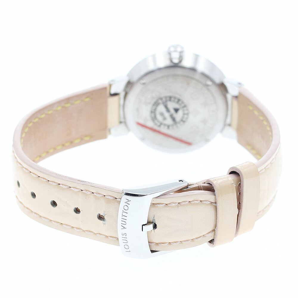 LOUIS VUITTON Q12MGE Tambour 8-Diamond Quartz Women's Watch with Box and Warranty Card