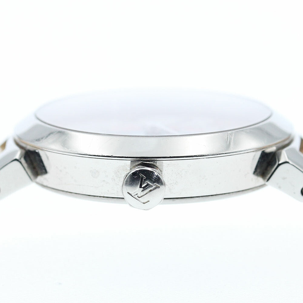 LOUIS VUITTON Q12MGE Tambour 8-Diamond Quartz Women's Watch with Box and Warranty Card