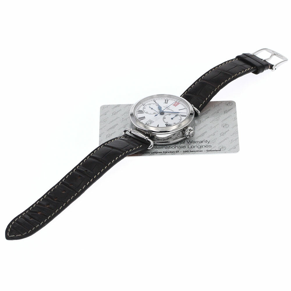 LONGINES L2.776.4 Heritage Collection One-Push Chronograph Automatic Men's Watch with Warranty Card