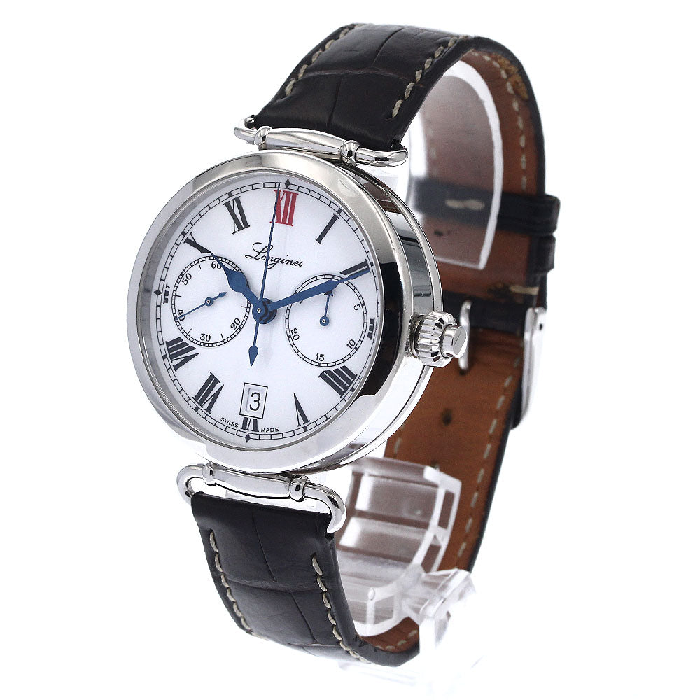 LONGINES L2.776.4 Heritage Collection One-Push Chronograph Automatic Men's Watch with Warranty Card