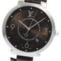 LOUIS VUITTON QA005 Tambour Slim Monogram Date Quartz Men's Watch
