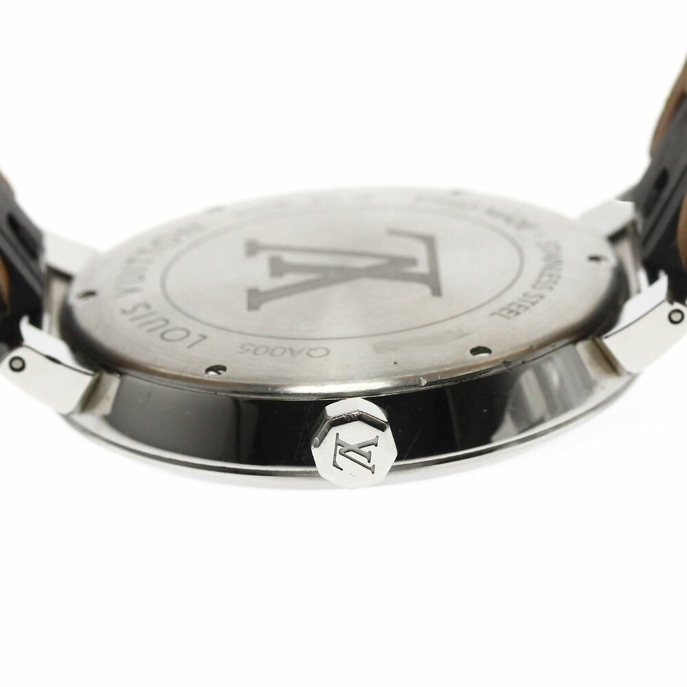 LOUIS VUITTON QA005 Tambour Slim Monogram Date Quartz Men's Watch