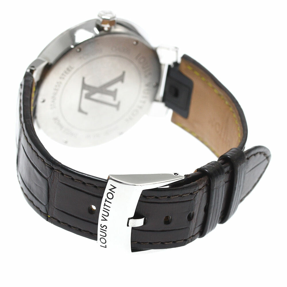 LOUIS VUITTON QA005 Tambour Slim Monogram Date Quartz Men's Watch