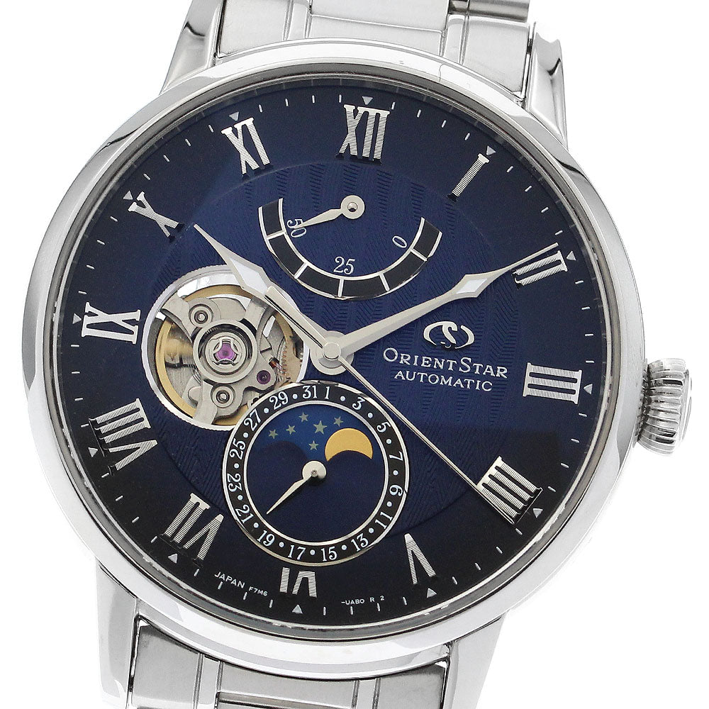 ORIENT RK-AY0103L/F7M6-UAB0 Orient Star Mechanical Moon Phase Automatic Men's Watch Excellent Condition with Inner Box and Warranty Card.
