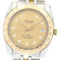 TUDOR 21013 Classic Date Yellow Gold Combination 10-Diamond Automatic Men's Watch