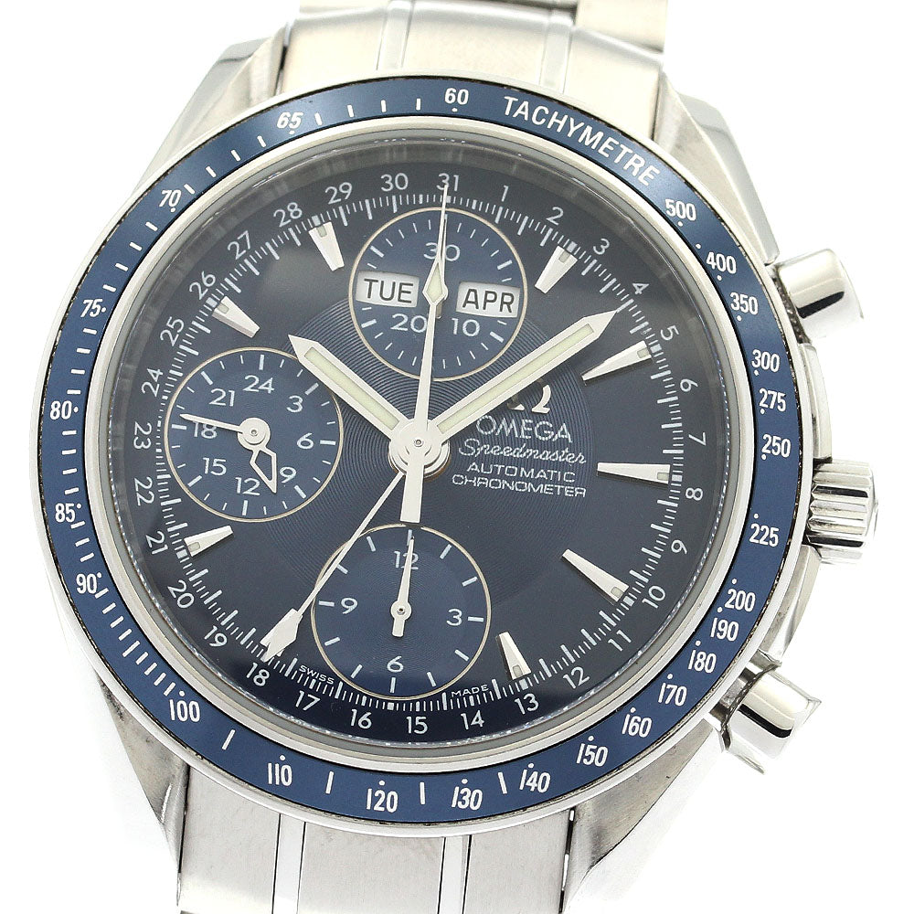OMEGA 3222.80 Speedmaster Triple Calendar Chronograph Automatic Men's Watch (Good Condition)