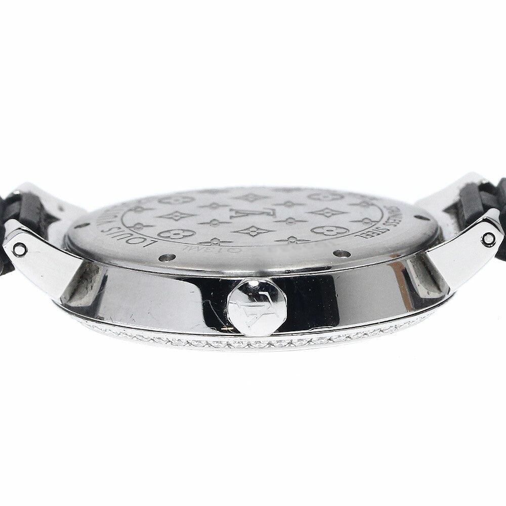 LOUIS VUITTON Q13ML Tambour Diamond Bezel Quartz Women's Watch